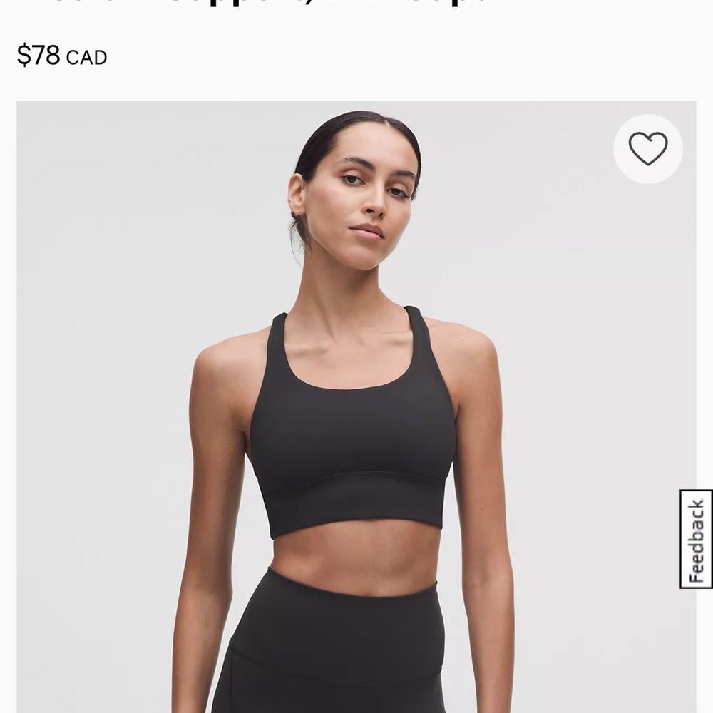 Lululemon Athletica Black Sports Bra